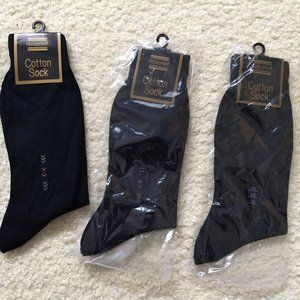 vintage 80s NWT cotton dress socks x3